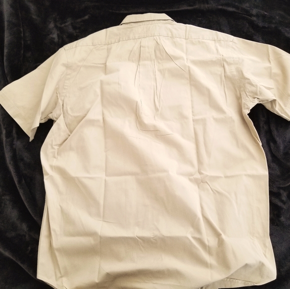 *3-for-$30* Ralph Lauren Polo button up, Tan w Navy pony - Picture 3 of 3